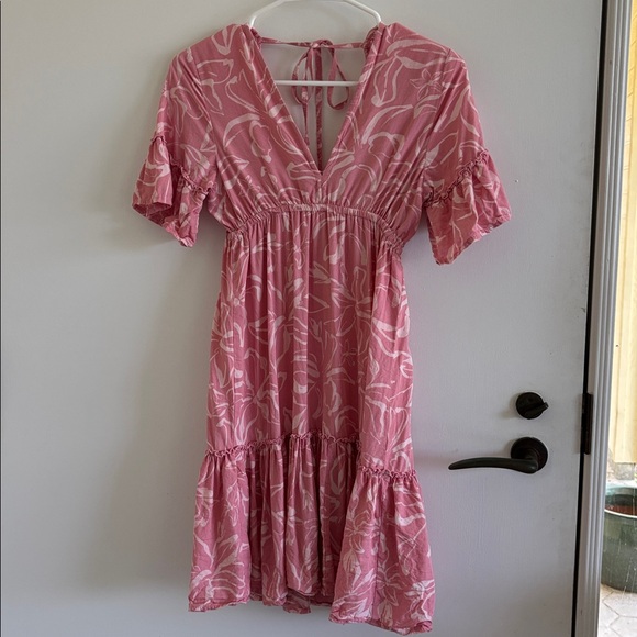 Yireh Dress Petal Hawaii ruffle floral vacation babydoll tiered - Picture 3 of 9